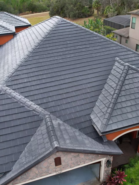 Icon Roof tile detail on a Greenwich, CT estate