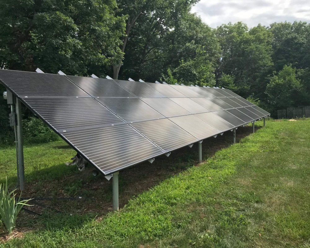 Ground-mount solar array on a Litchfield County, CT property