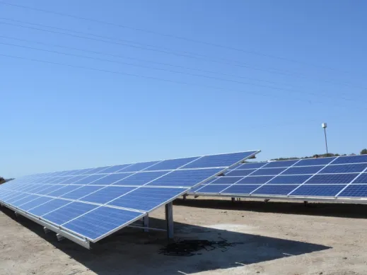 Tilted ground-mount solar array