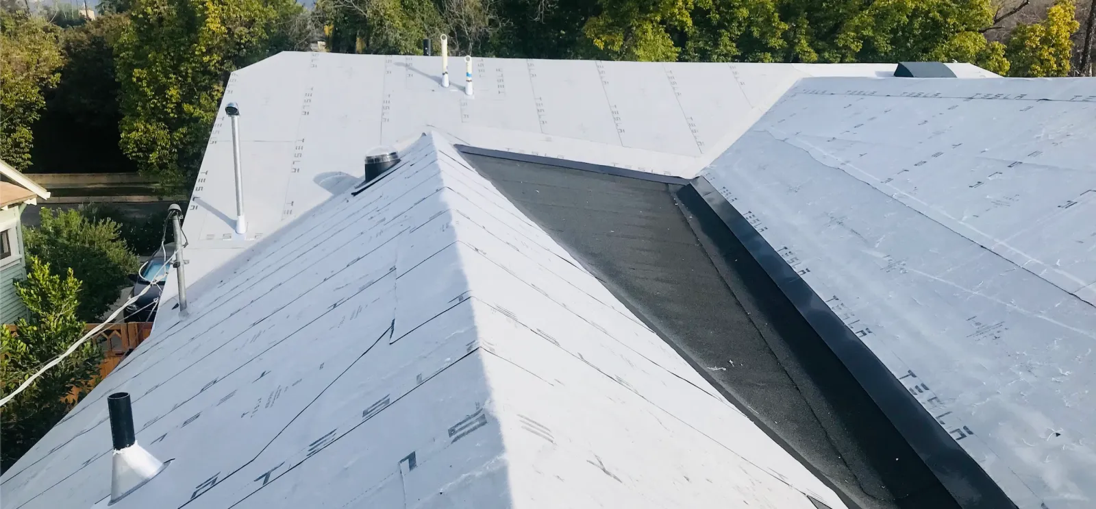 Tesla Solar Roof dry-in installation